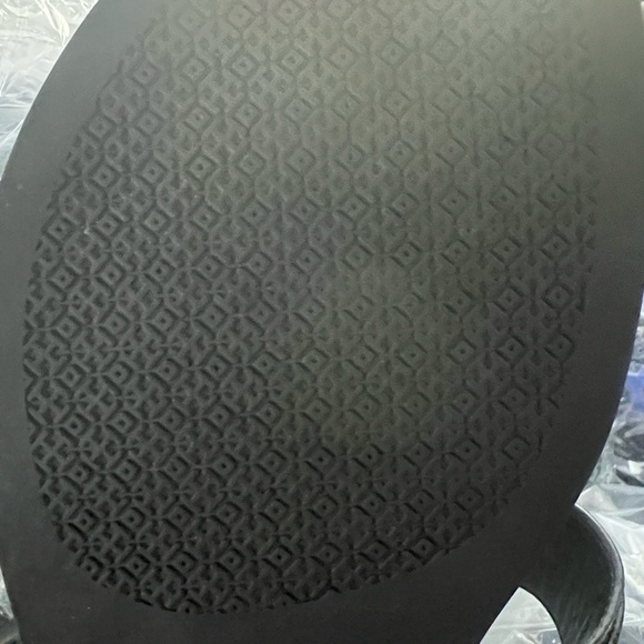 Tory Burch Black Sandals with Gold Buckle - Picture 3 of 4